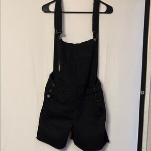 Black Denim Overalls